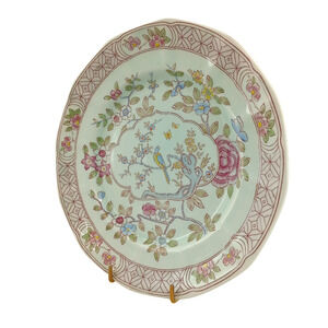 Adams Calyx Ware Singapore Bird Salad Plate 8" Vintage England 2744 Floral